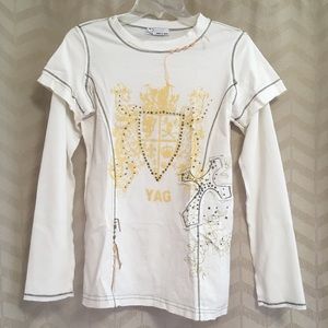 Crest & Cross Studded Thermal Long Sleeve Shirt